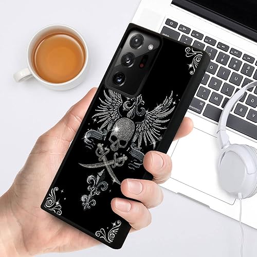 Miniatura 5 de ZHEGAILIAN Funda compatible con Samsung Galaxy Note 20, funda de calavera de diamante para Samsung Galaxy Note 20 para niñas, diseño de patrón