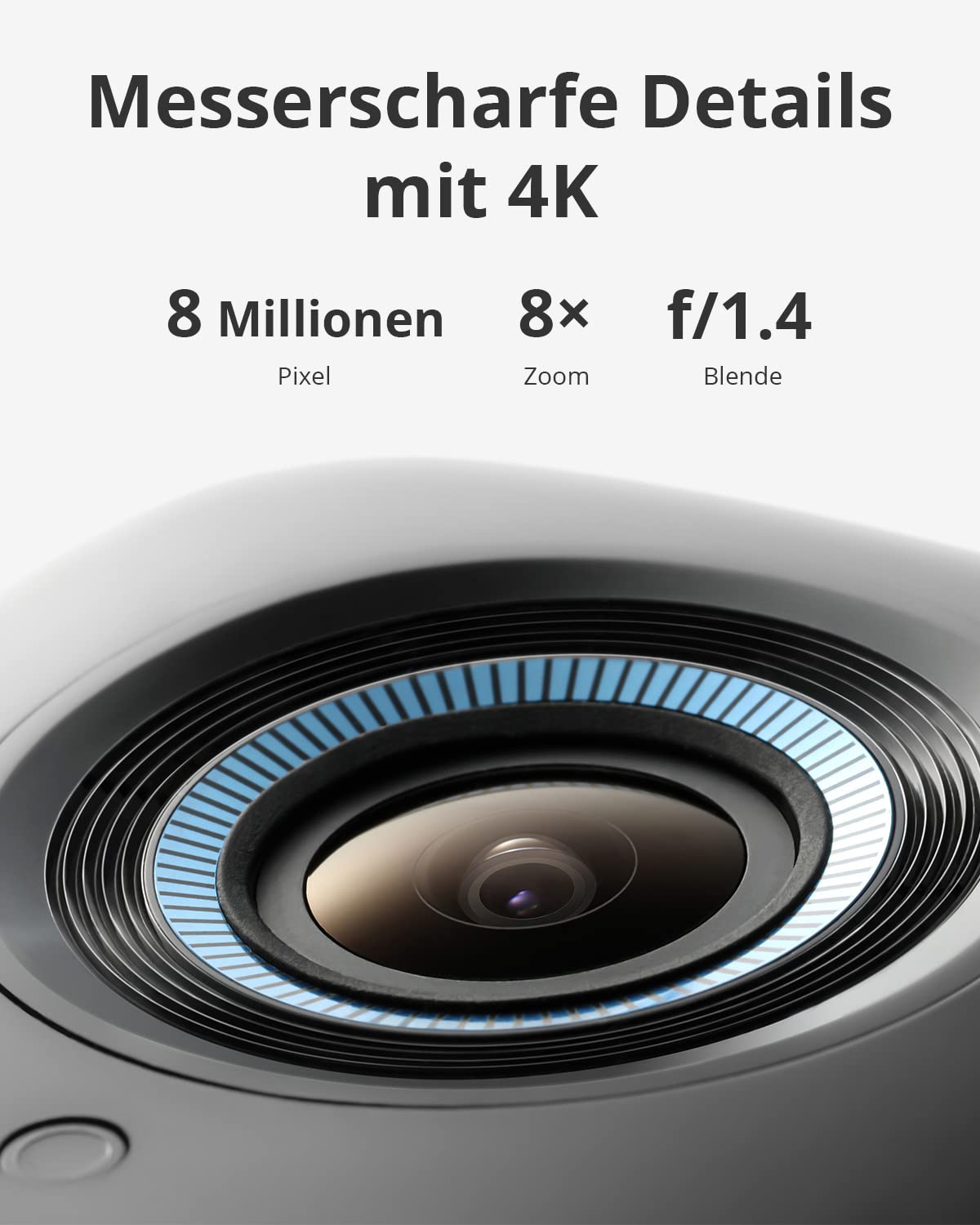 eufy Security eufyCam 3C, Überwachungskamera aussen, 4K kabellose mit Gesichtserkennung und K.I, Farbige Nachtsicht, Lokale Speicherung, Set 2+1, T8881321, White
