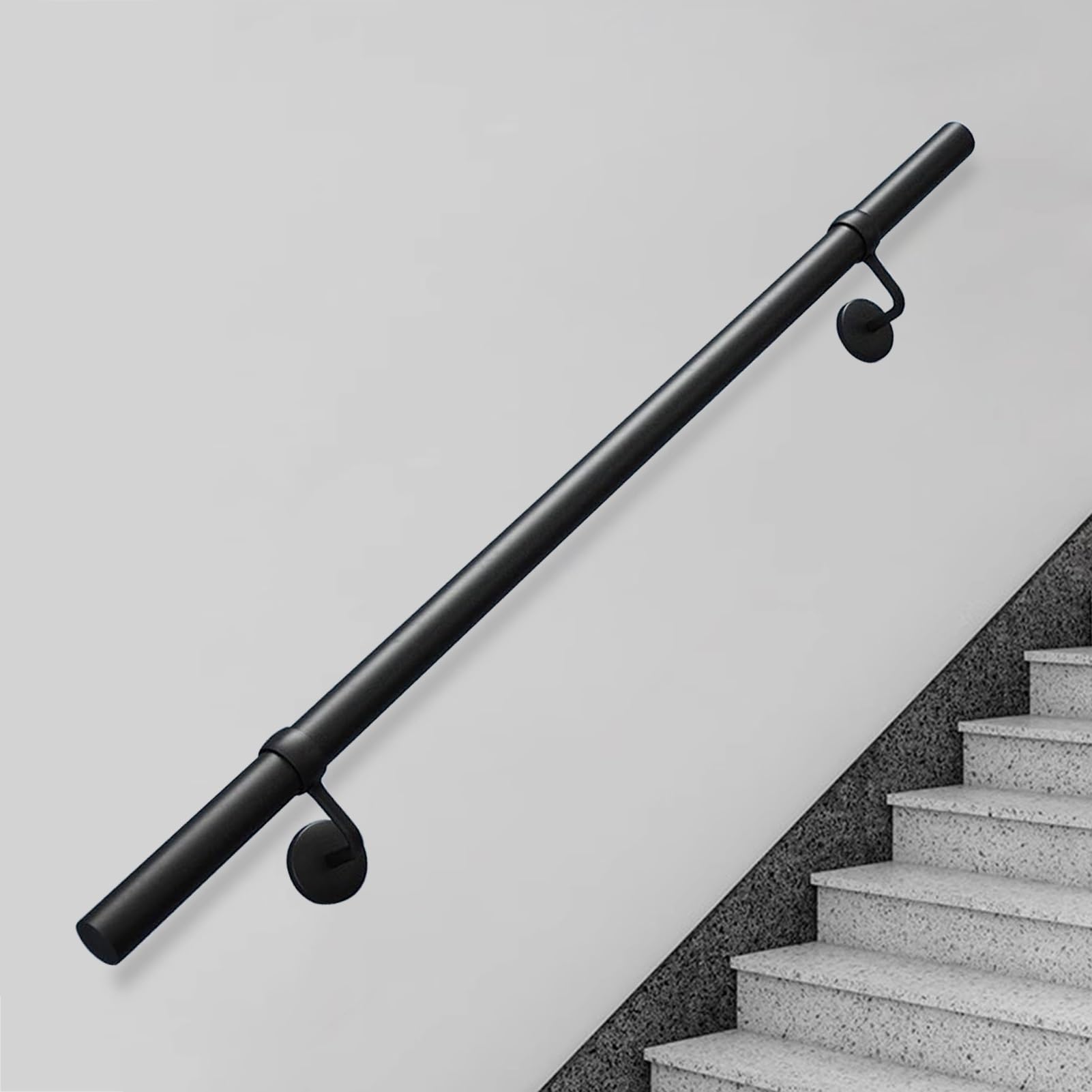 Balustre de style industriel en fer noir pour escaliers et loft