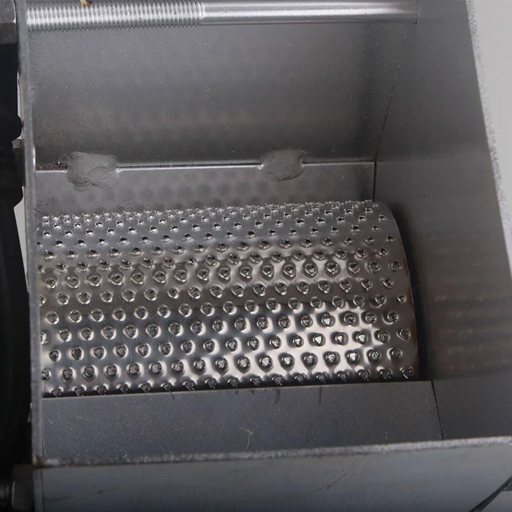Edelstahl-Kartoffelstampfer, elektrische Knoblauchmaschine mit 550 W und 750 W, Schleifwelle und Getriebe, mit Fleischbällchen-Clip, 20–30 kg/h kommerzieller Schleifschlamm, glatt, zart, für Hotels