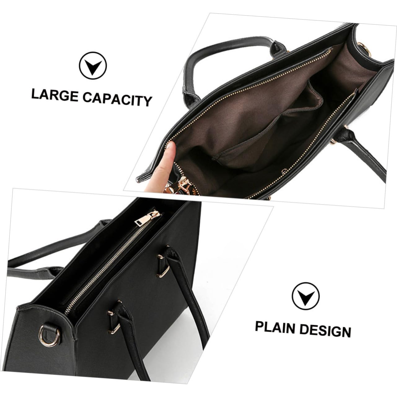 CALLARON 1pieza Bolso De Mano Grande De Pu Con Correa y Resistente Al Agua Para Laptop y Uso Casual