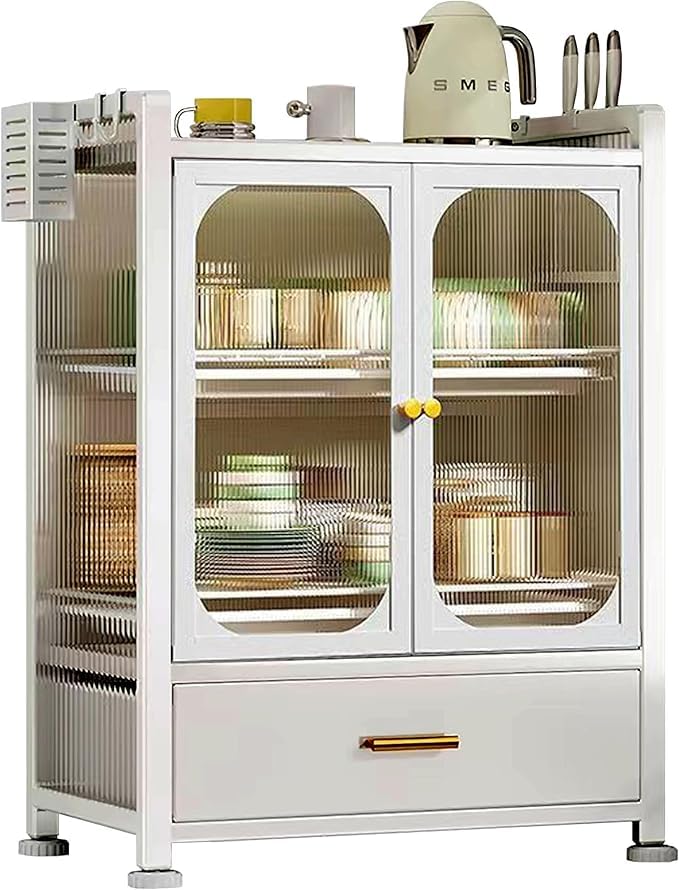 LEVGRY Kitchen Storage Rack Drain Dishware Storage Rack Countertop Storage Cupboard with Door Multifunctional Bowl Chopsticks Storage Box Kitchen Countertop Plate Organizer (B0DHKC5MRQ) Amazon Price History, Amazon Price Tracker