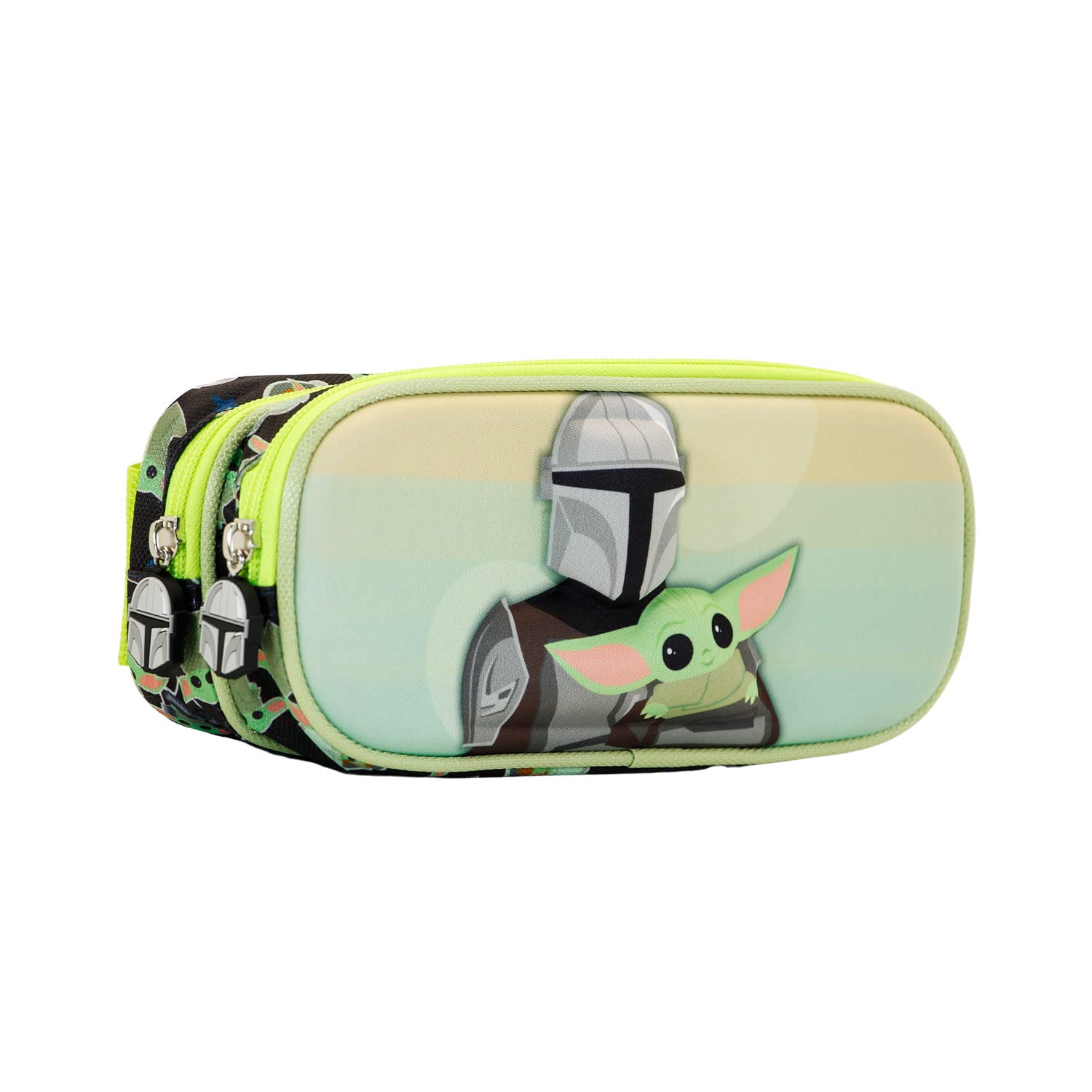 Star WarsThe Mandalorian Eyes-3D Double Pencil Case, Blue