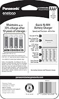 Vista 3 de eneloop Panasonic K-KJ55M3A4BA Cargador Rápido Individual Avanzado de 3 Horas para Baterías y Baterías Recargables Precargadas BK-4MCCA4BA AAA 2100