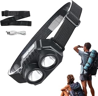 ヘッドランプ 充電式 | 防水 暖白色 明るい | 防水 ヘッドランプ フラッシュライト 充電式 - ハードハット アウトドア キャンプ ハンティング 夜間ランニング ウォーキング サバイバル クライミング サイクリング 用