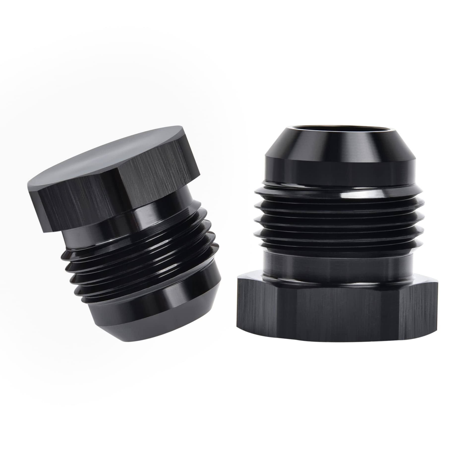 EVIL ENERGY 10AN Male Flare Blanking Plug Fitting Adapter,AN10 Hex Cap Plug Aluminum,Pack of 2