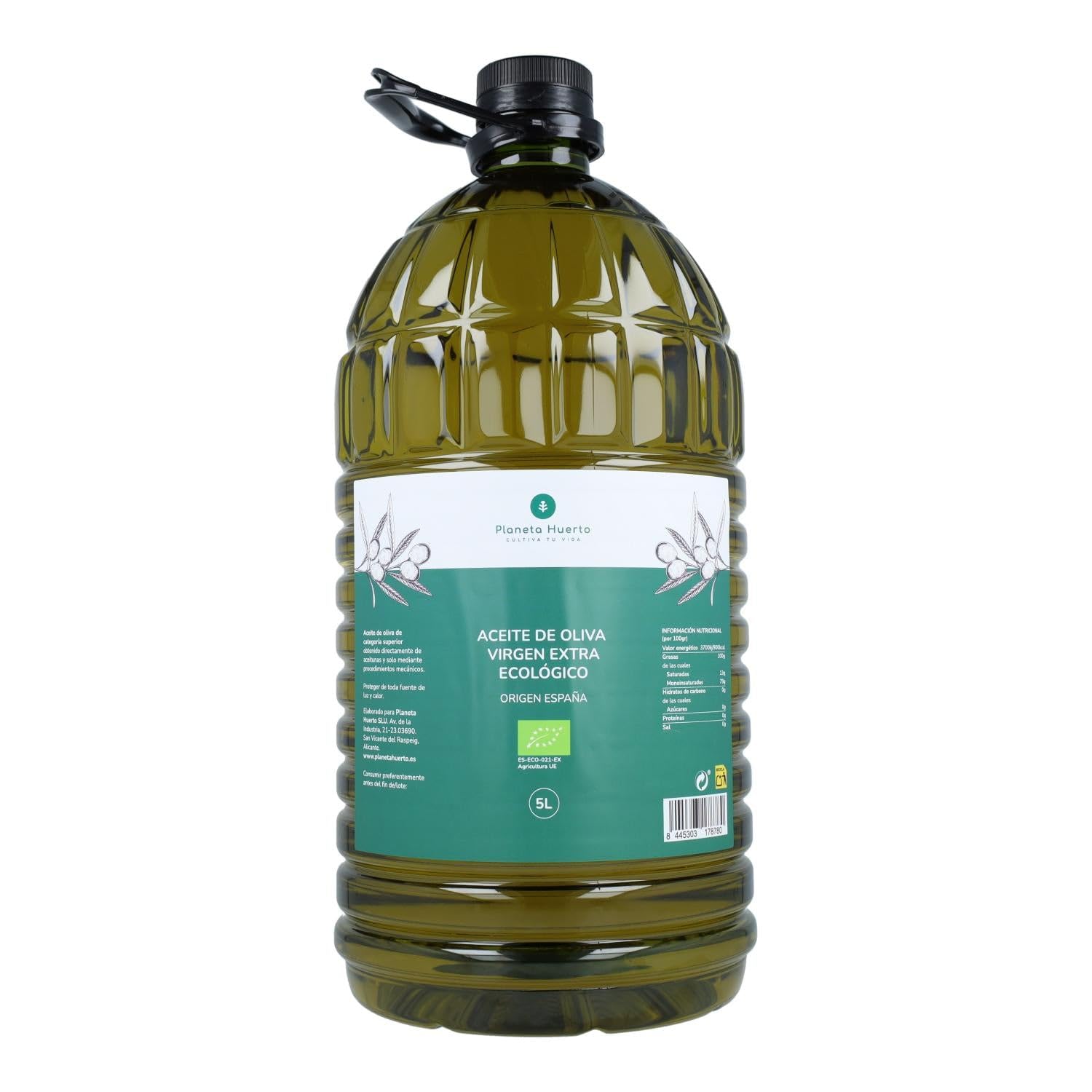 PLANETA HUERTO | Pack 3x Aceite de Oliva Virgen Extra ECO 5L, Máxima Calidad y Sabor Auténtico