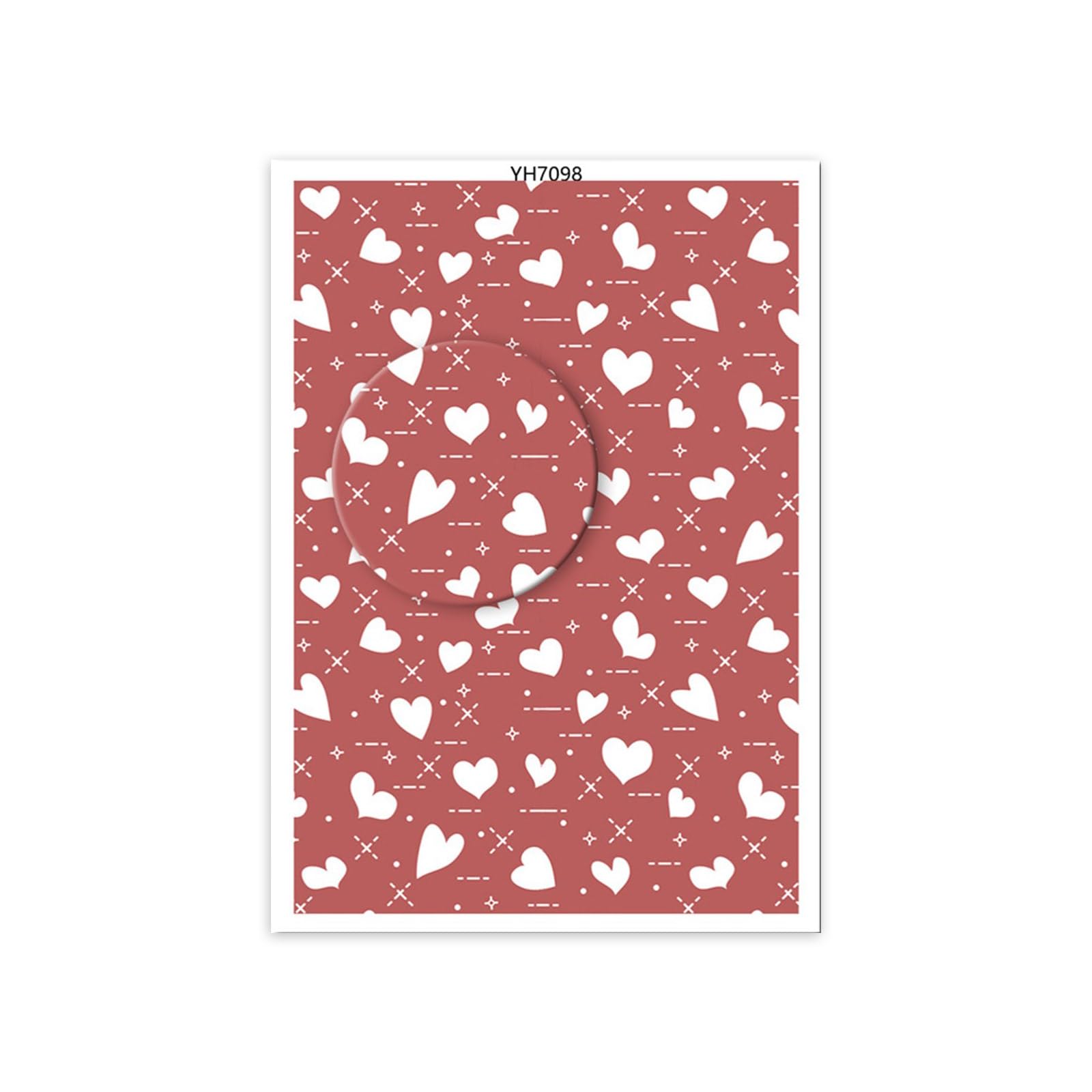Lerpwige Clay Transfer Paper Pottery Underglaze Heart Paper Water Soluble Transfer Sheets for Clay Earring Jewelry Making Holiday Decoration Sticker