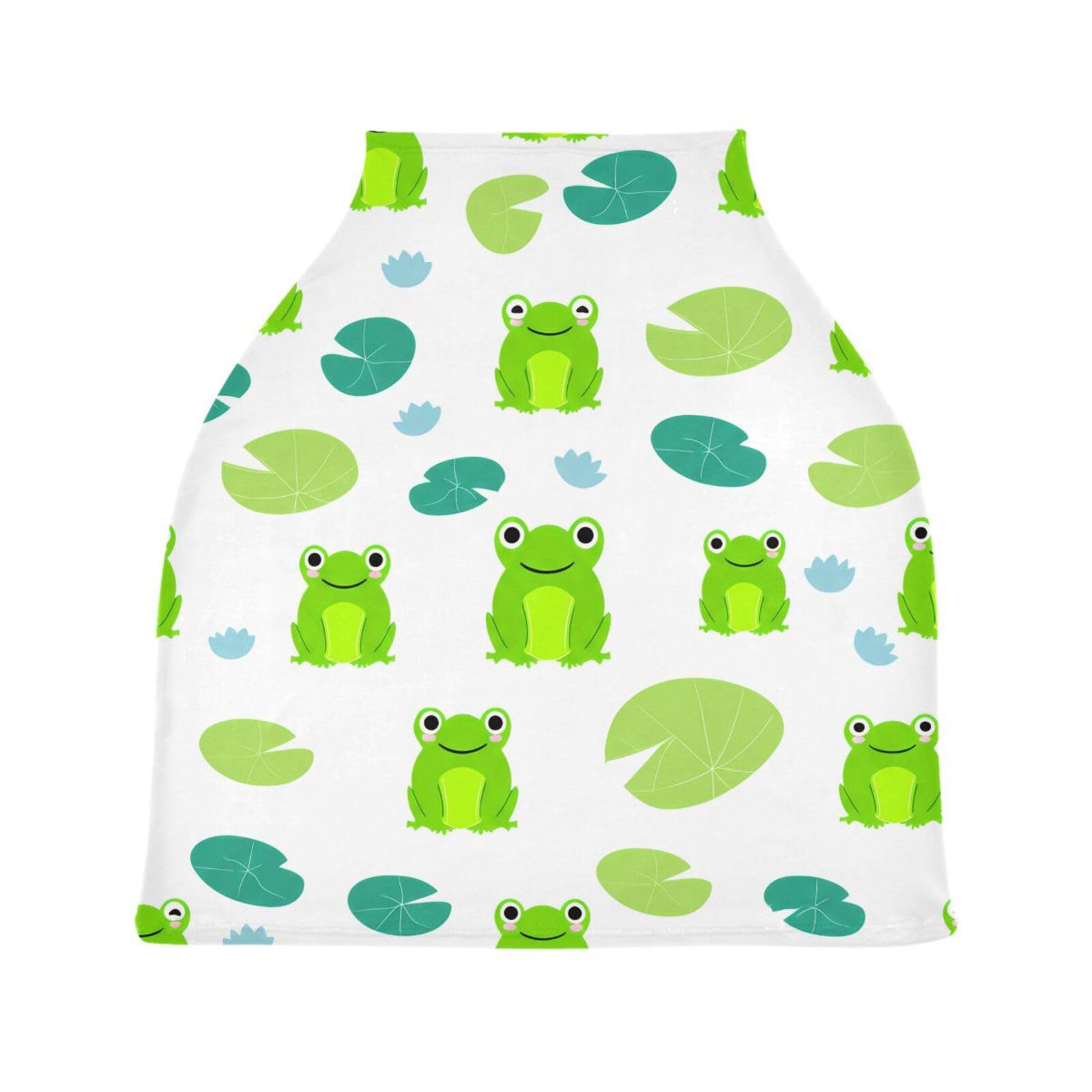 Bulletgxll Cute Frogs Car Seat Covers for Babies Breathable Nursing Breastfeeding Cover Multi-Use Infant Carseat Canopy and Stroller Cover for Boys Girls