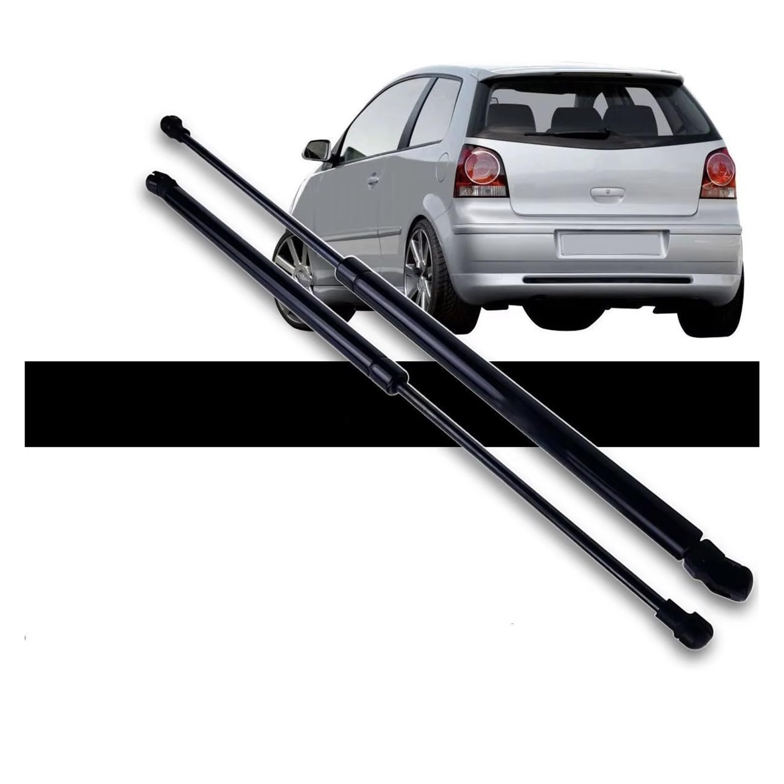 Para VW Para Polo Para 9N Hatchback 2001-2009 Maletero Trasero Amortiguador Resorte Gas Puntal Elevación Par Puntales Barra 6Q6827550C Amortiguadores Maletero Resorte Gas
