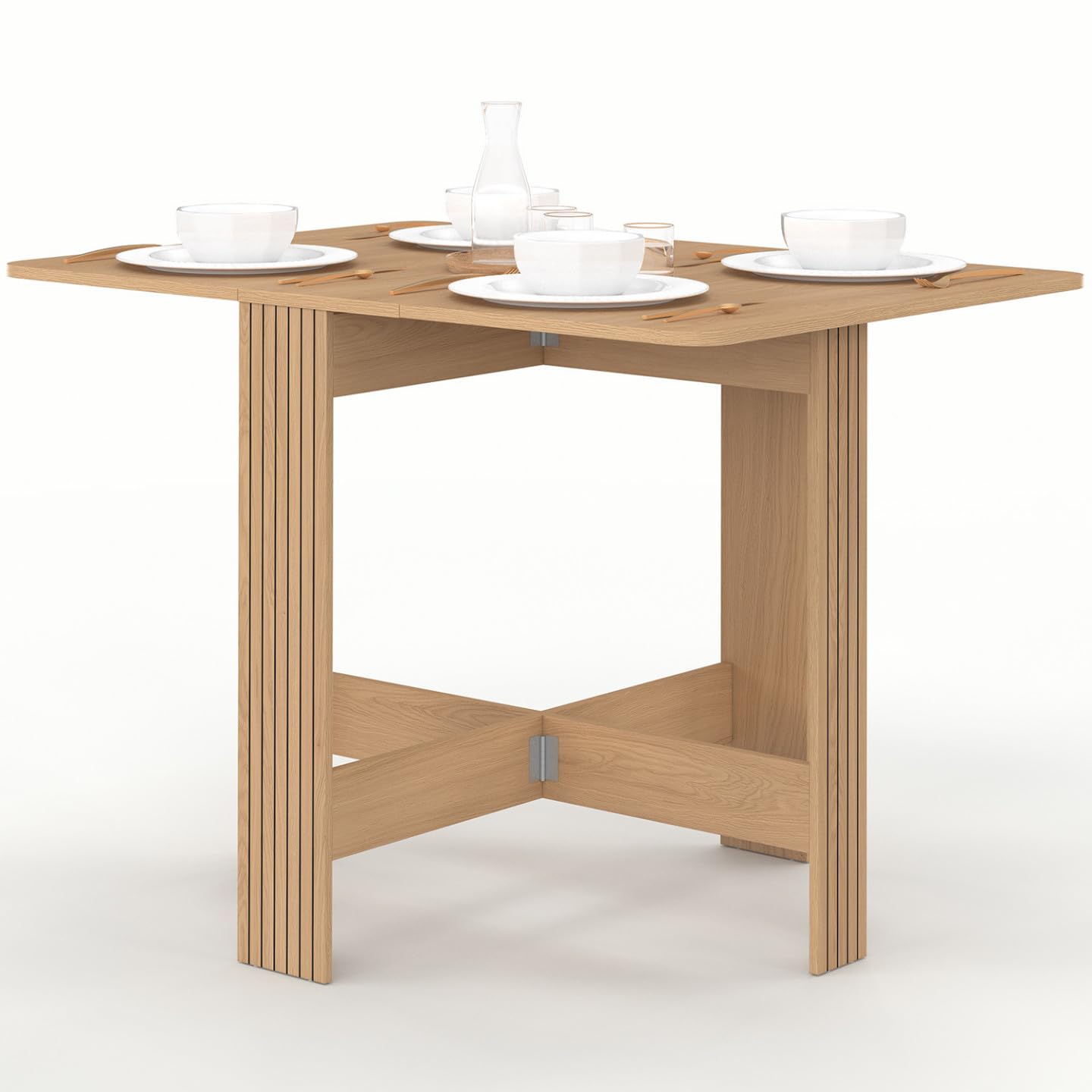 IDMarket - Table Console Pliable Juliette 2-4 Personnes 103 x 76 cm