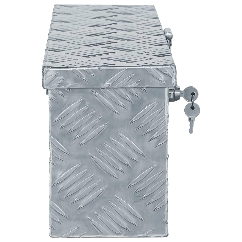 SKM Caja de Aluminio 48,5x14x20 cm Plateada,Bricolaje,Accesorios de Bricolaje,Organización y Almacenamiento de Herramientas,Cajas de Herramientas,Plateado,2.64 kg,142935