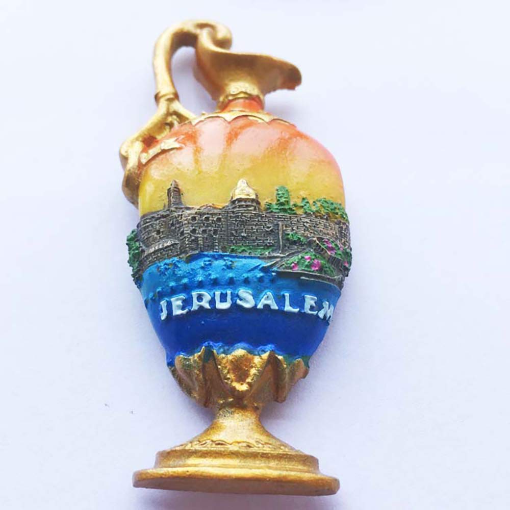 Wedaredai – Calamita Frigorifero 3D Gerusalemme Israele, Souvenir Da Viaggio In Resina, 10x4 Cm