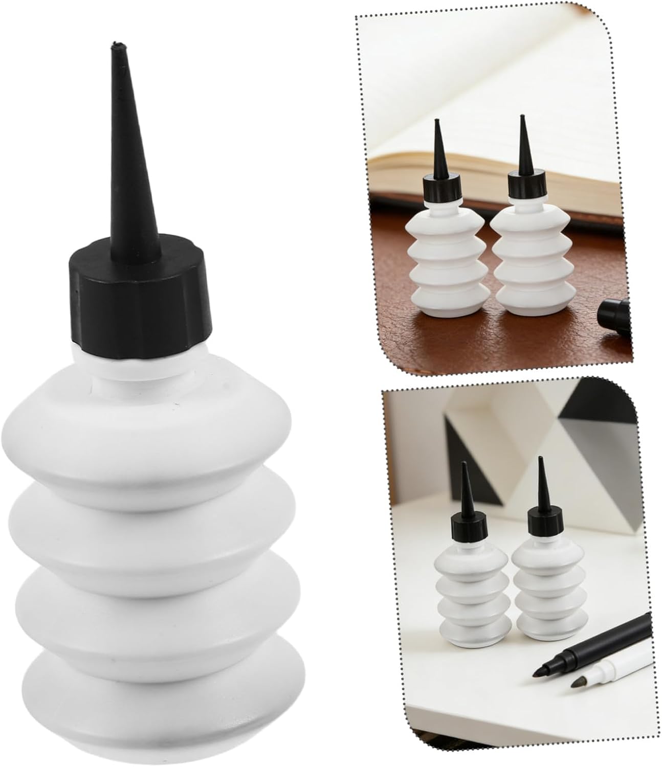 Ciieeo 24pcs Permanent Marker Ink Refill Oil Based Pigment Ink for Refillable Markers 25ml Black Fluid Bottles for Home Use and Creative Projects