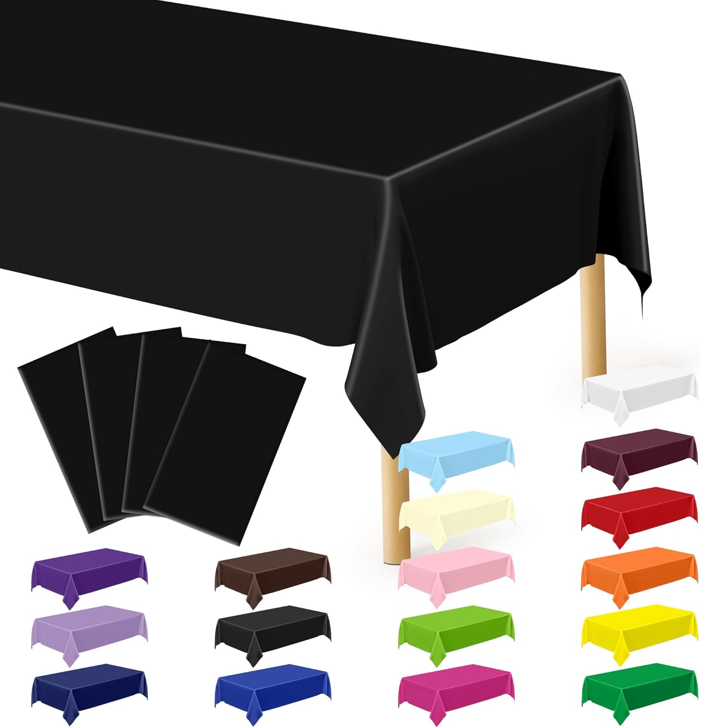 QZYL 4 PCS Black Plastic Tablecloths Review: The Ultimate 54x108 Disposable Covers for Parties?