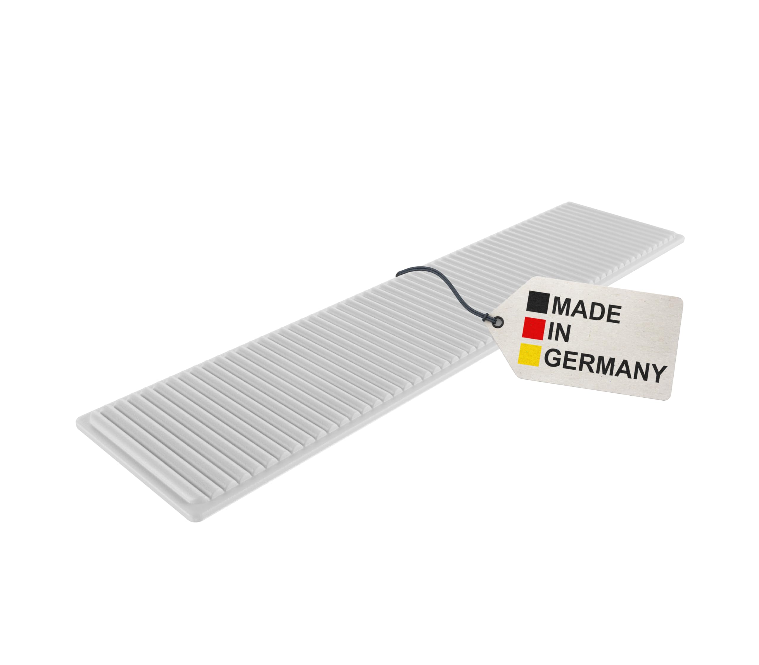 BAUHELD Profi Abstandshalter 100x20 x 1mm [50 Stück] - Universelle Unterlegplatten aus Kunststoff [Made in Germany] - Fenster-Verglasungsklötze Unterlegkeile mit stabiler Auflagefläche