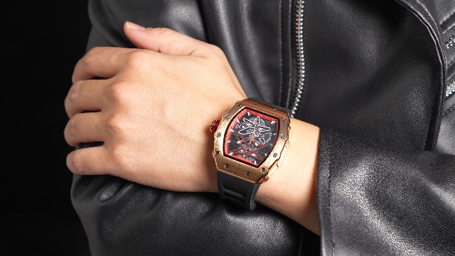 N　death nyc AR89 Buy Giordano Analog Skeleton Dial Watch for Men – Tonneau Case