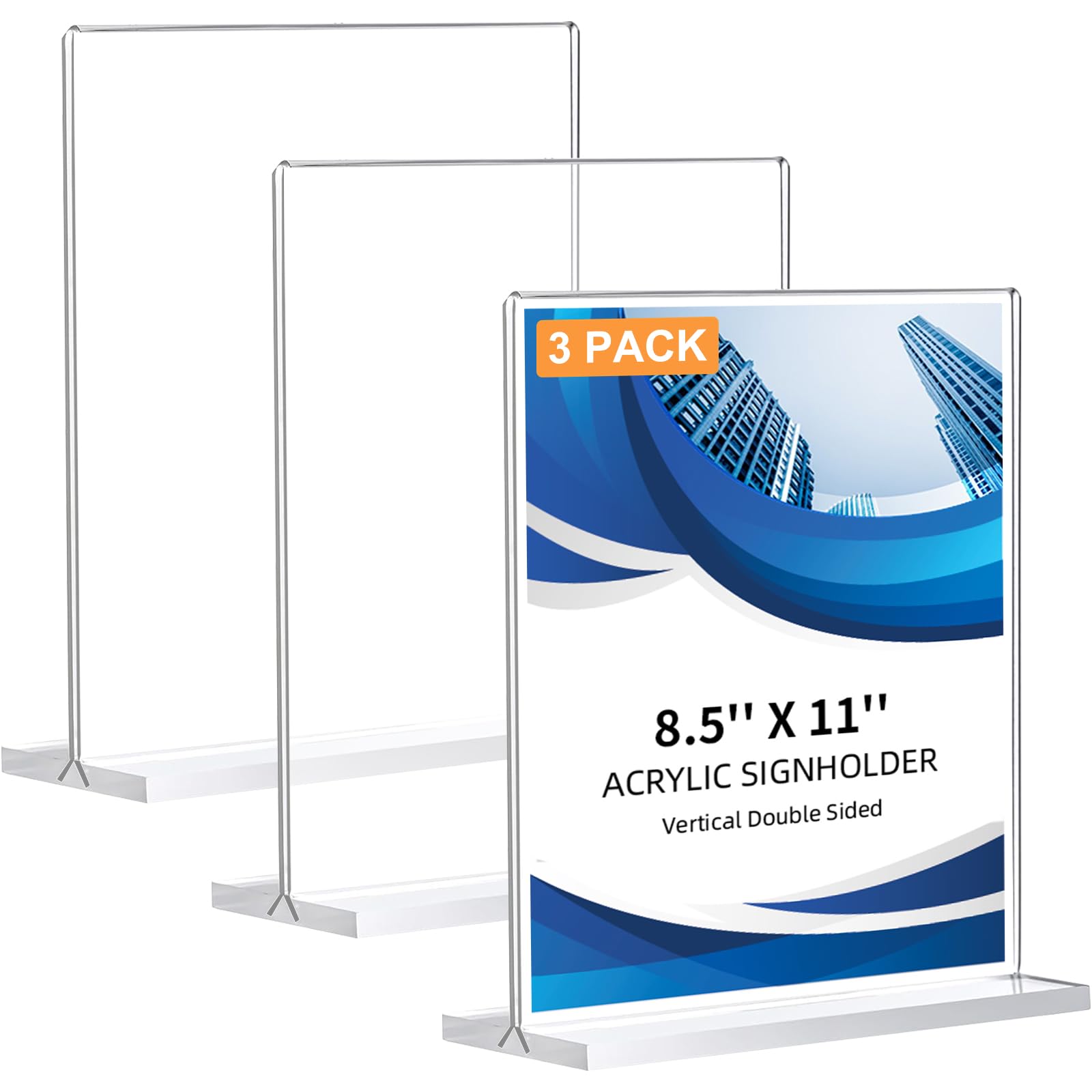 DECOHOBO 3 Pack Acrylic Sign Holder