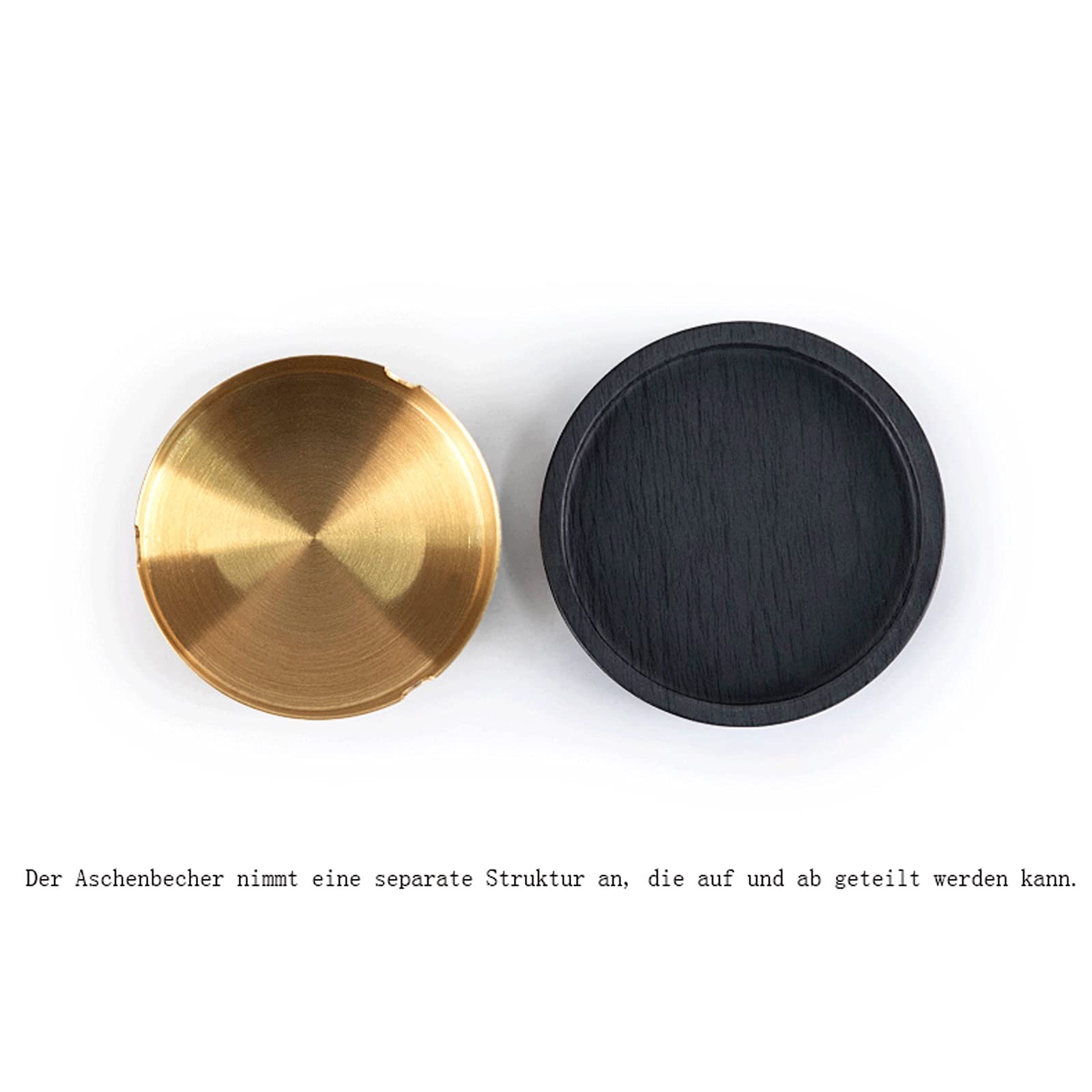 Cendrier en céramique créatif en Laiton, Portable, 7,6 cm (3 Pouces), avec Couvercle, idéal pour hôtels, Maisons, Voitures, Bars et Restaurants. Coupe-Vent.