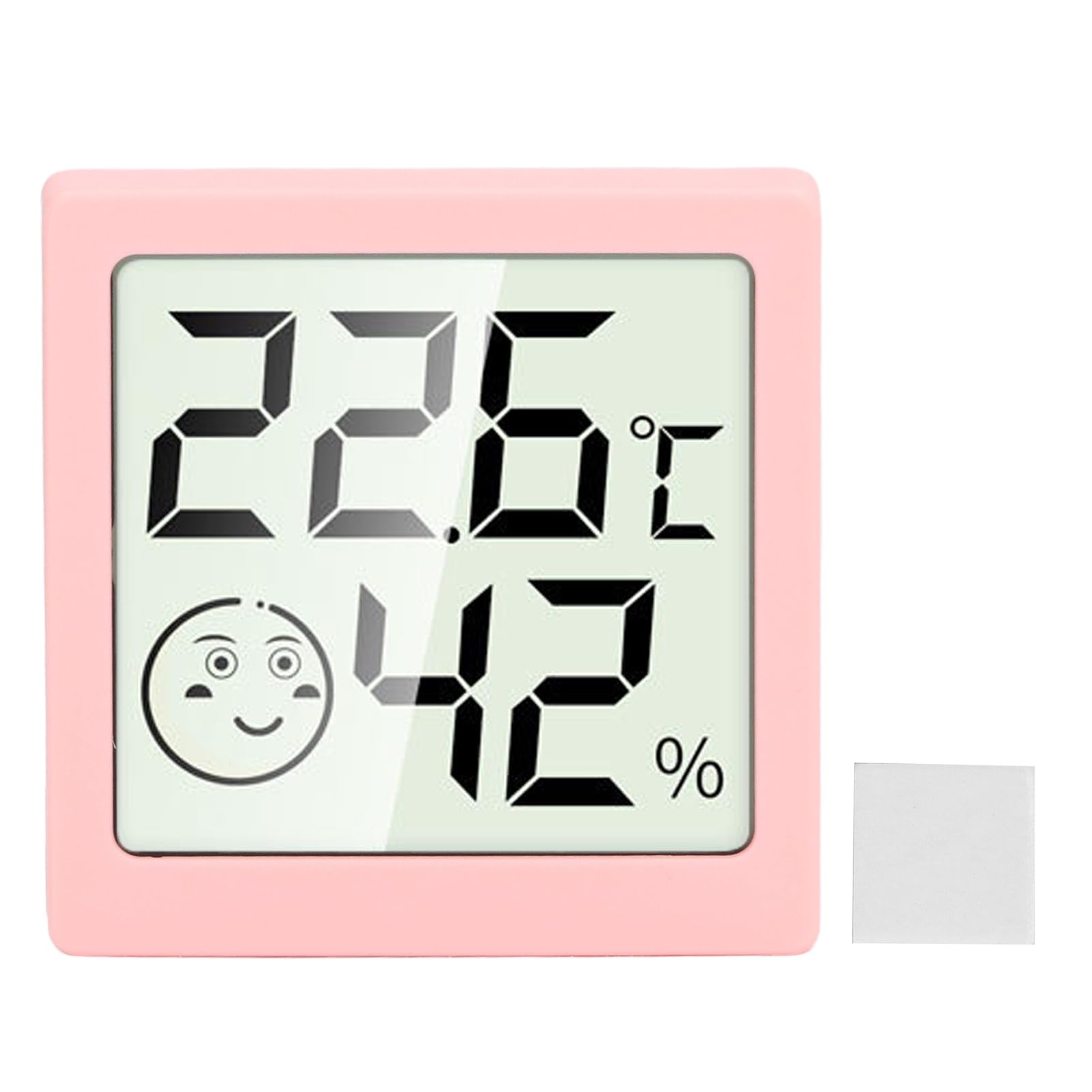 Room Thermometer Humidity Digital Thermometer Hygrometer for Home Office ABS Material (Pink)