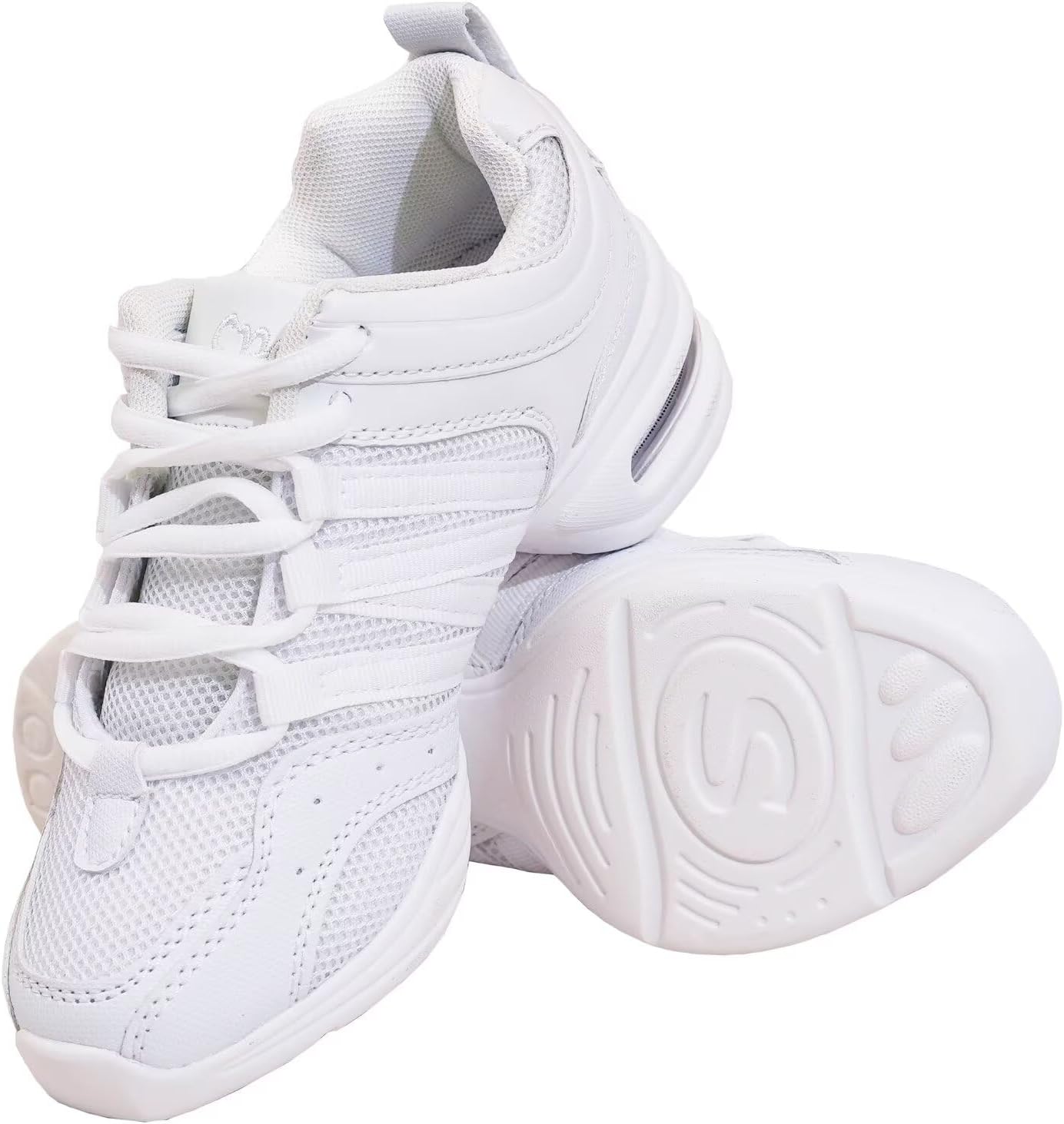 Jazz Sneaker Women Dance Shoes Split Sole | Lace Up Athelic Jazz Shoes Breathable Mesh Upper 5cm Heel
