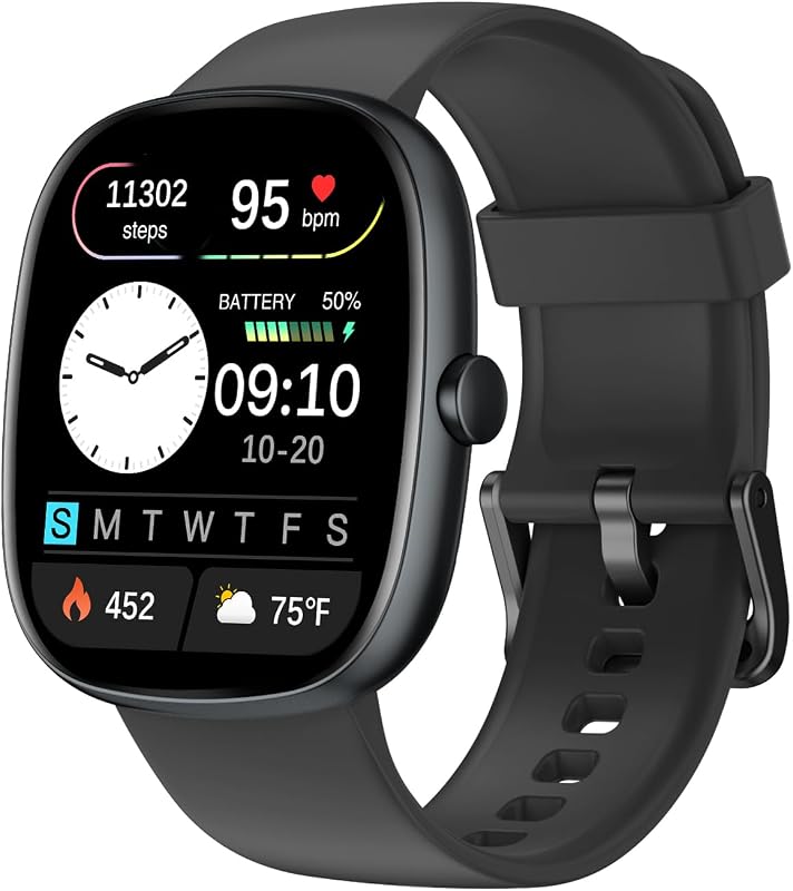 Rastreadores de actividad física para hombres y mujeres con llamada Bluetooth 24 horas al día, 7 días a la semana, monitor de frecuencia cardíaca y oxígeno en sangre, rastreador de sueño, contador de pasos/calorías, cronómetro/temporizador/despertador, podómetro para caminar a prueba de agua