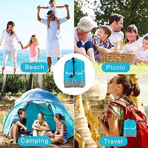 Mumu Sugar Sand Free Beach Blanket, Extra Large Waterproof Beach Mat-Lightweight Quick Drying Heat Resistant Outdoor Picnic mat for Travel, Camping, Hiking and Music Festivals(82” X79”) - Thumbnail 4