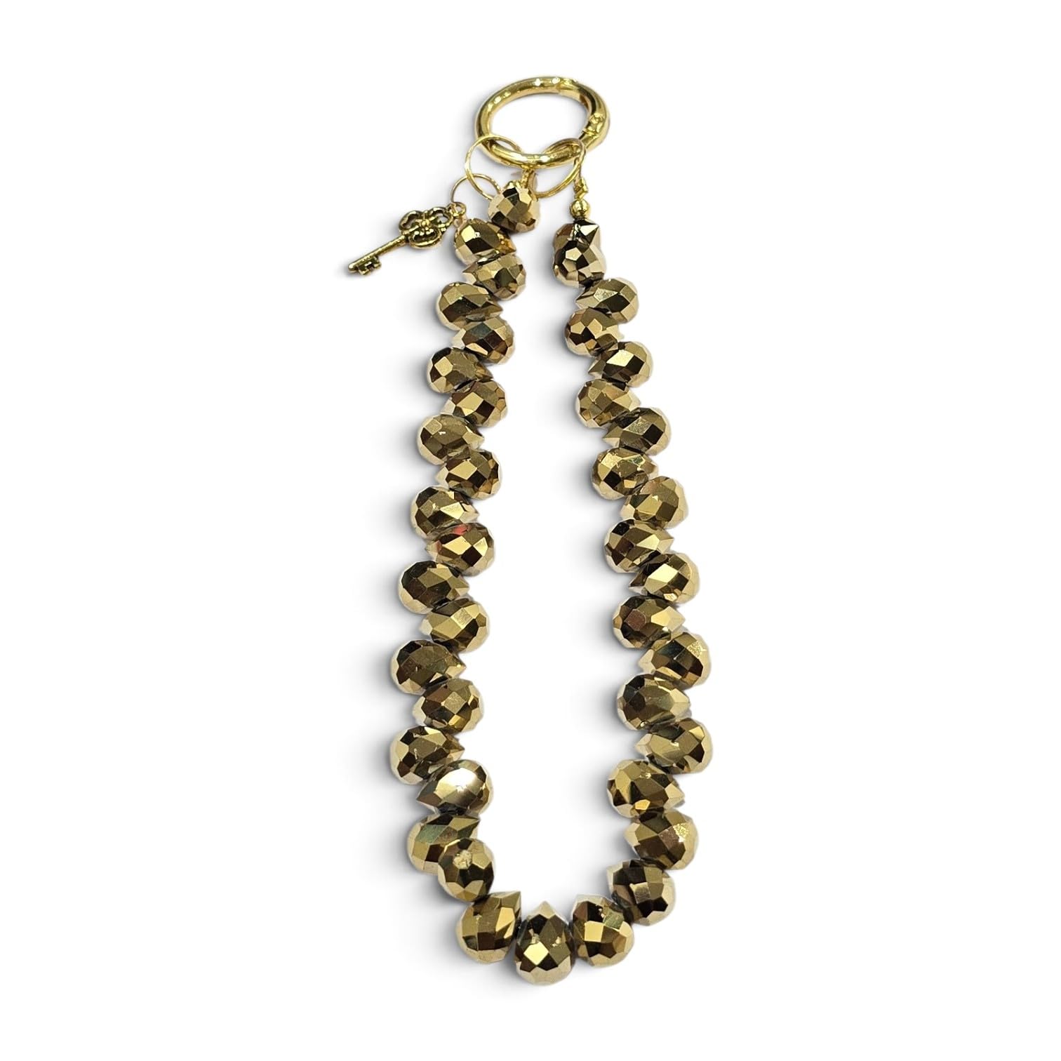 Handmade Aurora Crystal Glass Beads Phone Charm with Angel Pendant | Iridescent Beads, Silver-Tone Angel Charm, Mobile Hanging Strap, For Women & Girls, Handcrafted Design-image-42