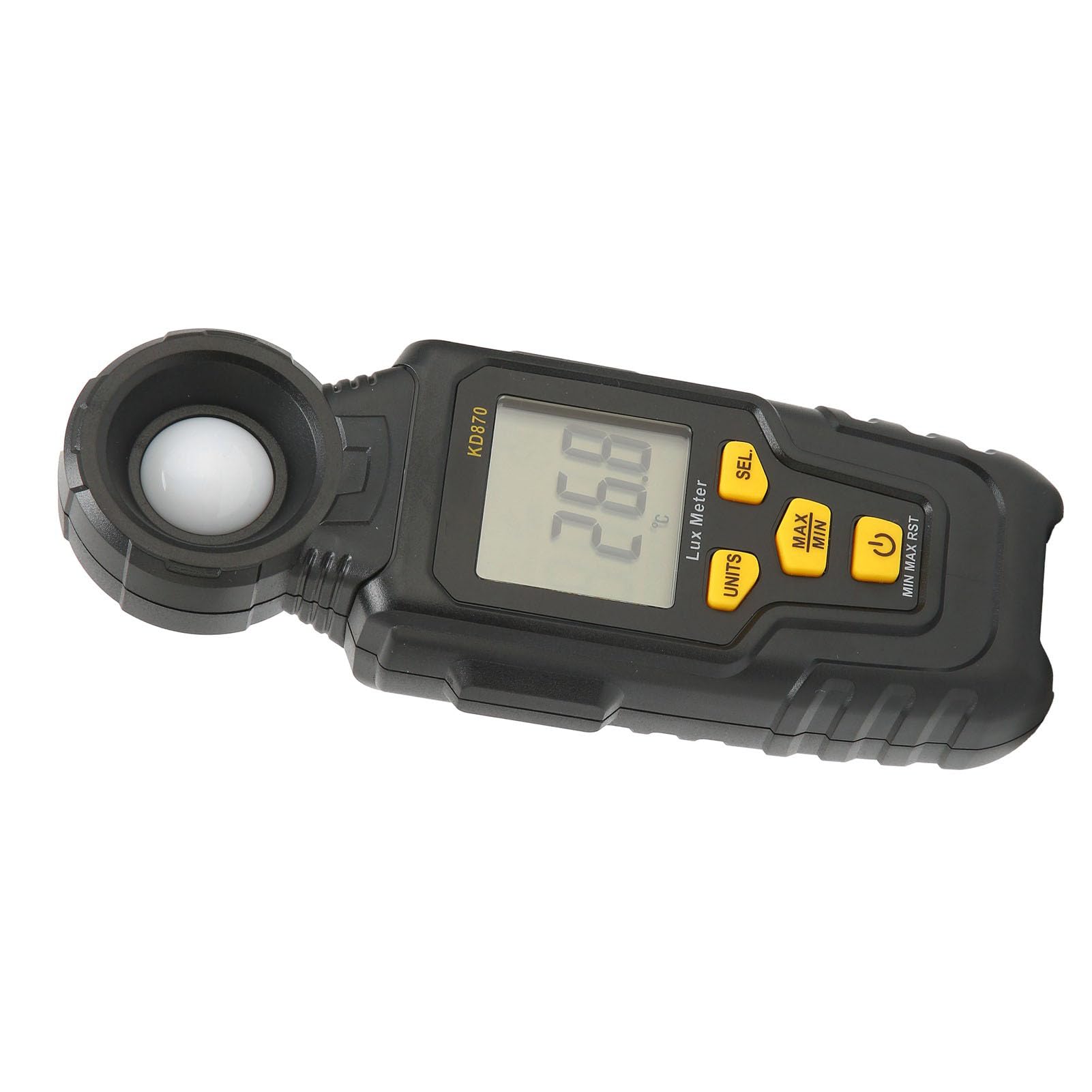 Illuminometro multifunzione LCD Misuratore digitale portatile di illuminamento Misuratore ambientale automatico con luxmetro Misuratore di luce Conservazione dei dati per ambienti