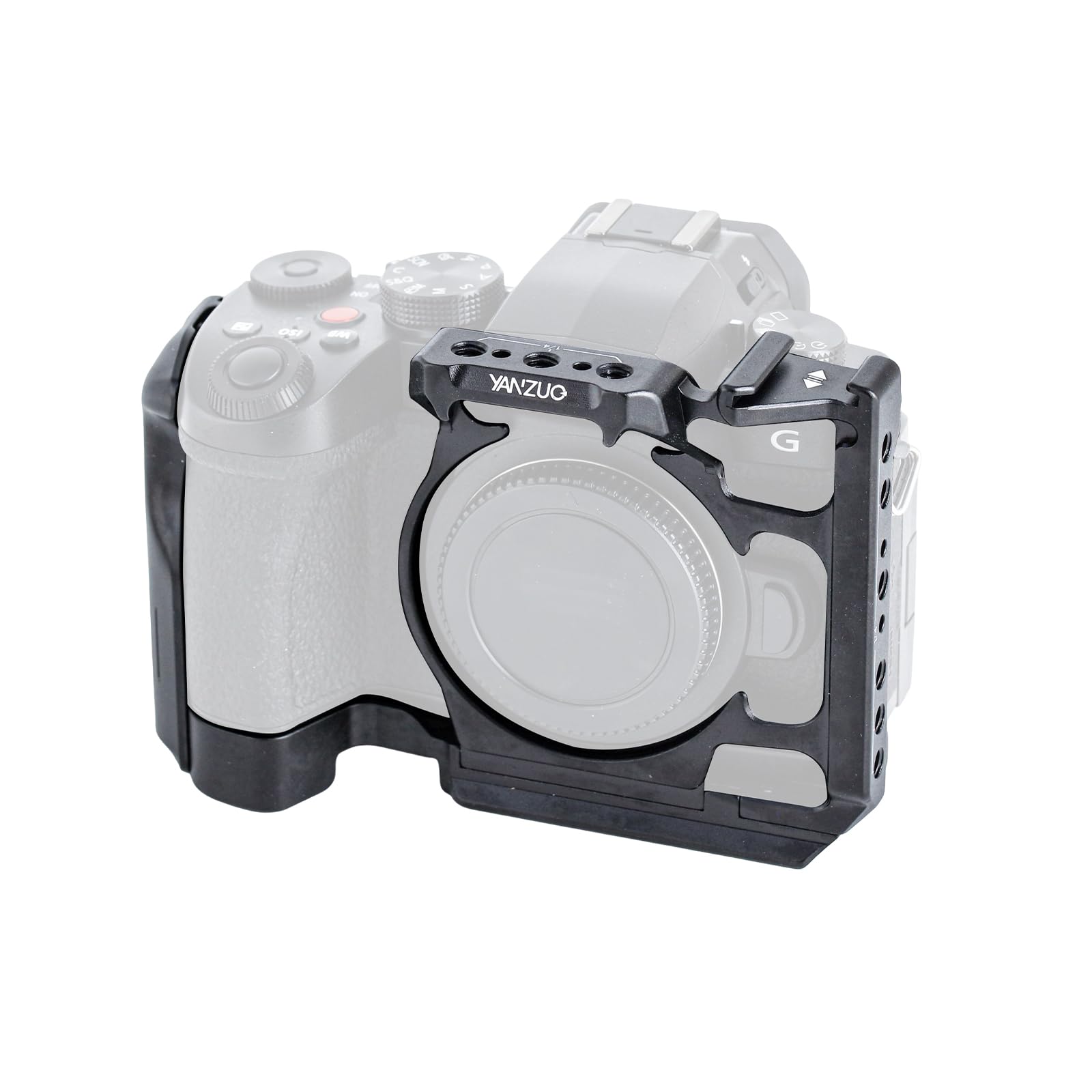 Camera Cage for Panasonic Lumix G95/G97/G95D, Ultra-Light 6061 Aluminum Alloy Video Rig with Arca Swiss Quick Release Plate, Dual Cold Shoe Mounts, for Filmmaking & Vlogging (Black)-image-31