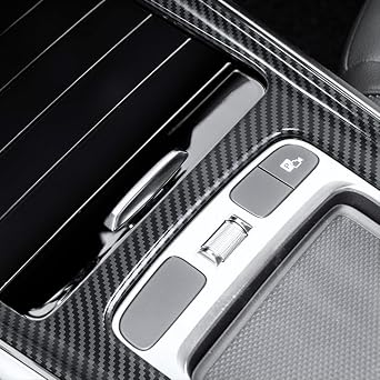 Car Interior Central Control Gear Shift Trim Panel Compatible with GLA EQA GLB EQB Models Without Mouse Version in Black