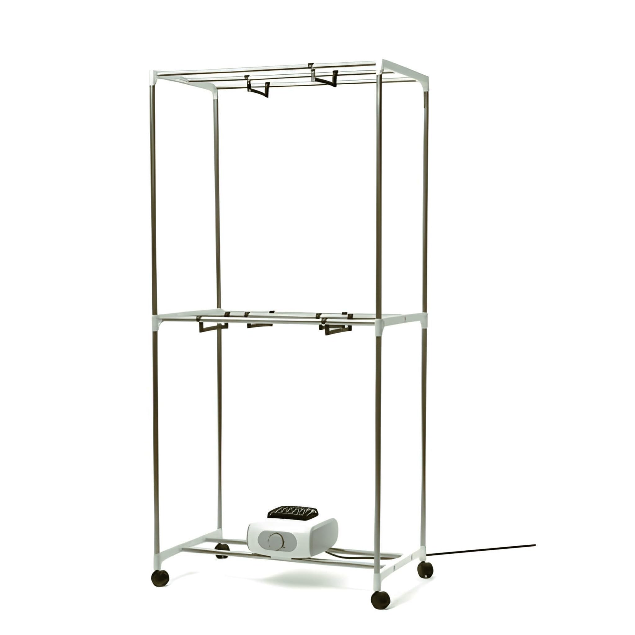 Bricoloco Secadora Eléctrica Portátil 1200 W y hasta 70 grados, 2 alturas y hasta 15 kgs de ropa - Antibacteriano-Solución ideal para Secar las prendas en invierno