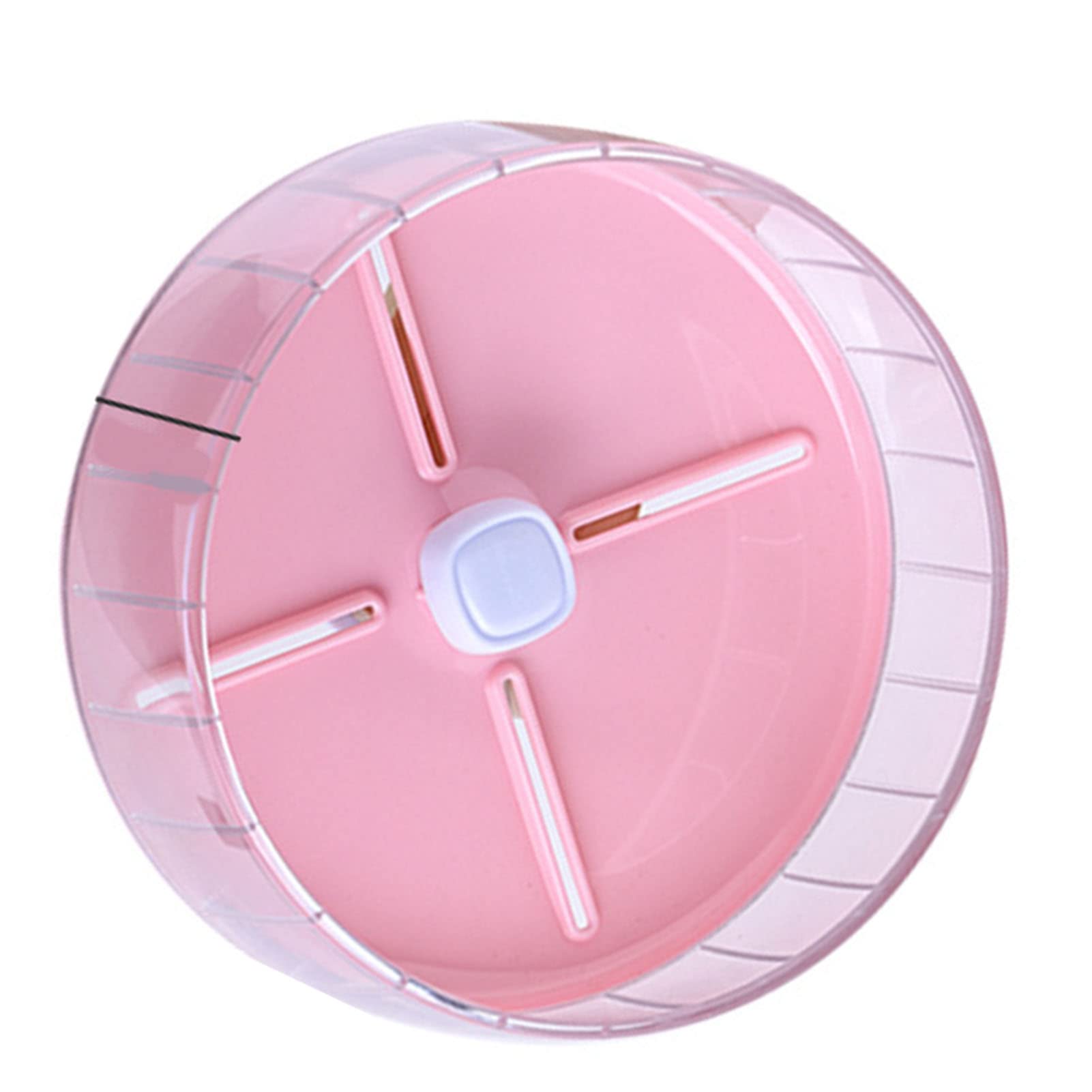 Ruota per Criceto in Acrilico, Giocattolo per Esercizi Antiscivolo Silenzioso per Piccoli Animali Domestici, Criceto Dorato, 1 Pezzo (PINK)