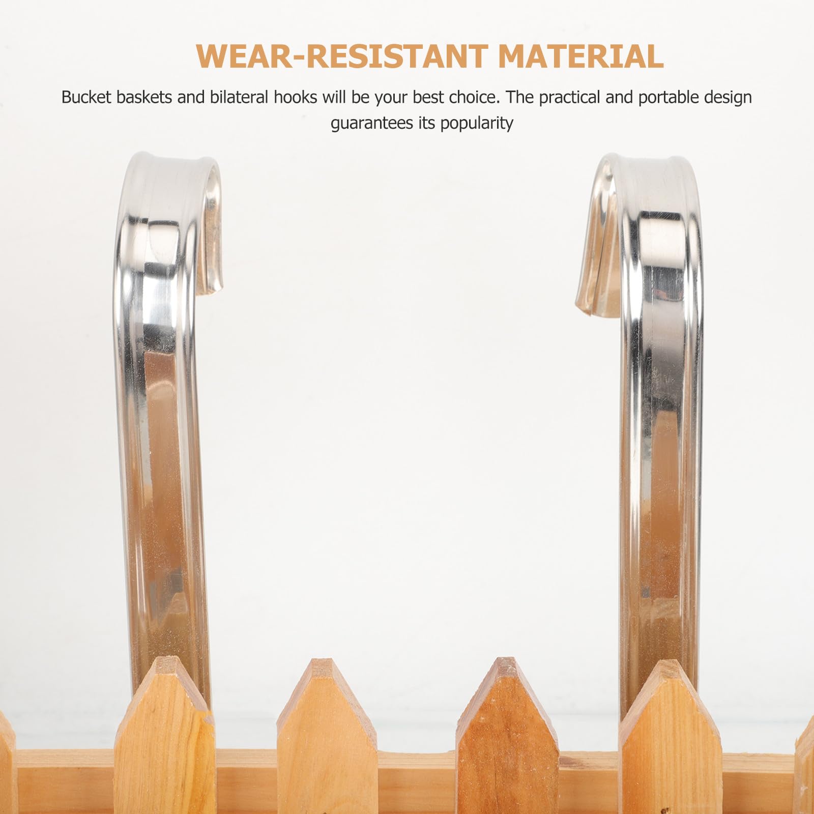 Cestino Porta Mestoli D'acqua e Portaoggetti da Appendere Bagno in Legno Resistente, Cestino Sospeso Multiuso per Organizzazione Sapone e Detergenti, Accessori Bagno per Doccia