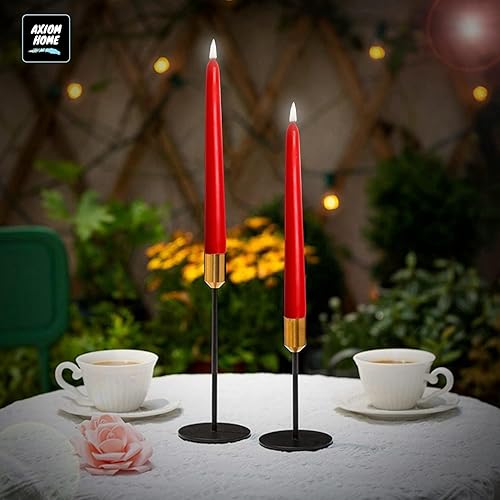 Miniatura 91 de Axiom Candles Velas altas sin goteo de 10 pulgadas sin perfume y sin humo, 9 horas de tiempo de combustión, velas cónicas para el hogar, cenas