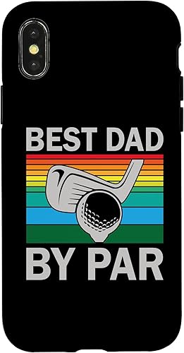 iPhone XXS Funny Best Dad By Par Father's Day Golf Papa Grandpa Case