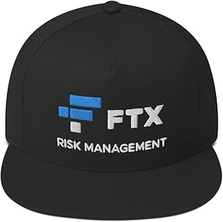FTX Risk Management Hat (Embroidered Flat Bill Snapback Cap) Funny FTX Crypto Parody Black