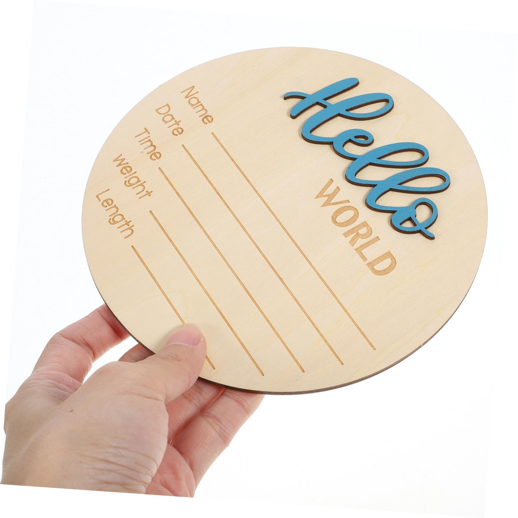 SHOWERORO Wooden Birth Announcement Sign Newborn Name Sign Baby Photography Prop