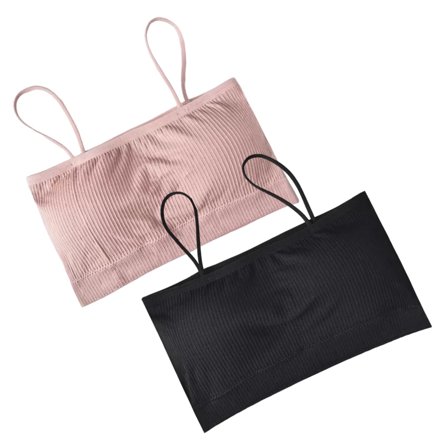 AKSTORE Women's Nylon Spandex Padded Bra Everyday use Comfortable Non-Wired with Pad Wire Free Seamless Stretchable Crop Top, Slip On Bra