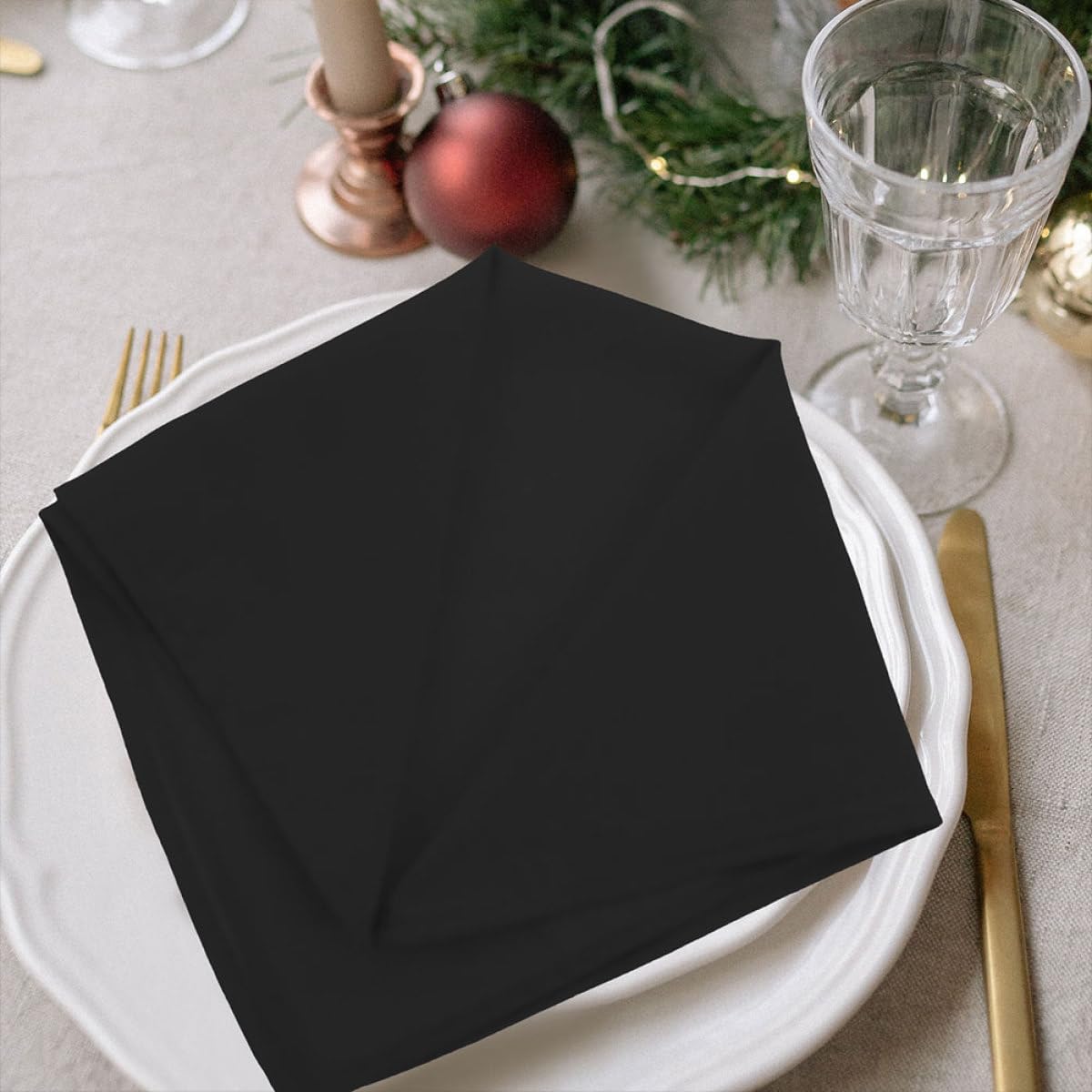 100 Servilletas de Papel Negras Absorbentes y Seguras para Eventos Diarios y Reuniones Elegantes Estilo
