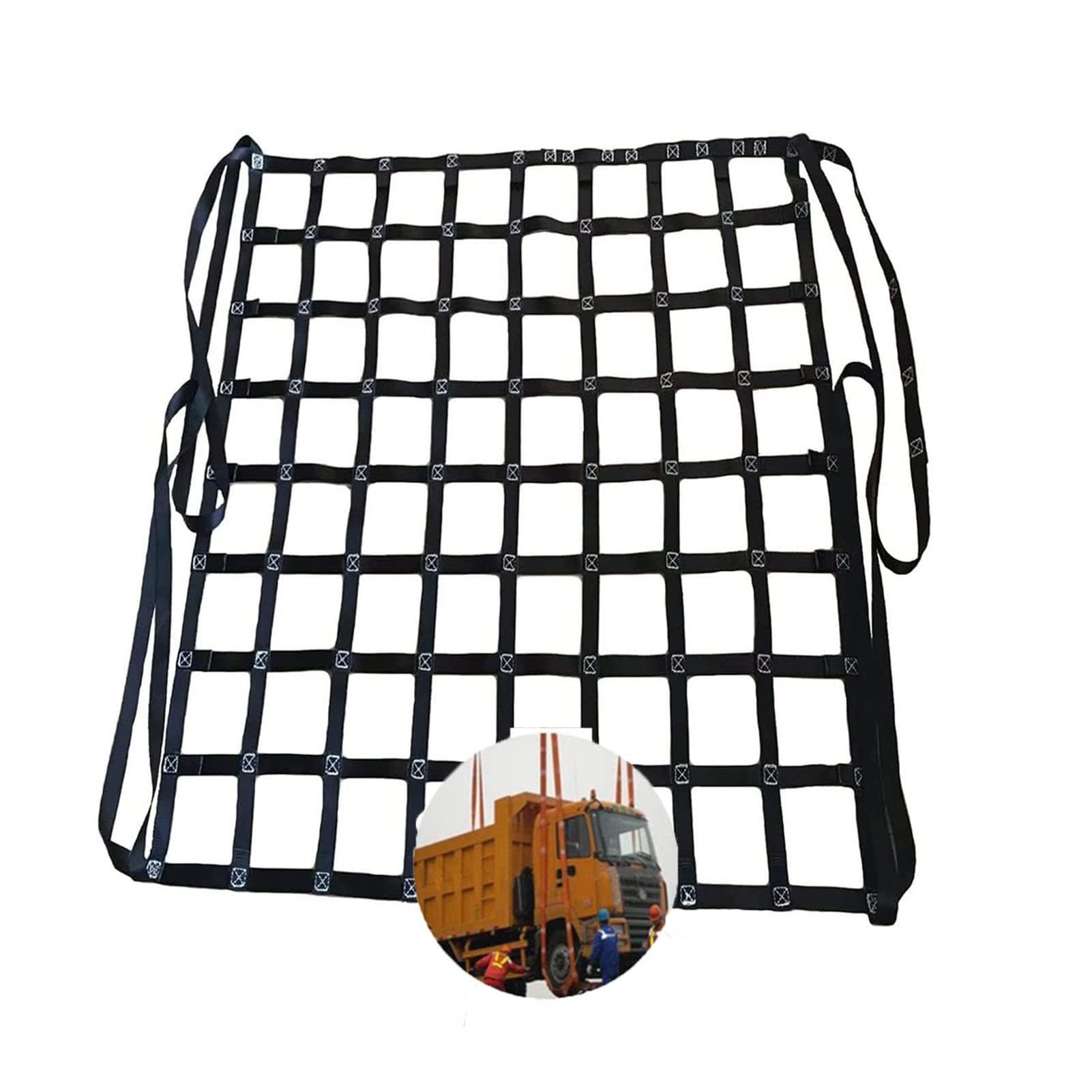 WQPMNYG Lifting Net Heavy Objects-Hanging Cargo Net,Polyester Lifting Nets Durable Lifting Net,Cargo Net for Lifting with Hoist,Shelf Sling Hoisting Net,Garden Climbing Net