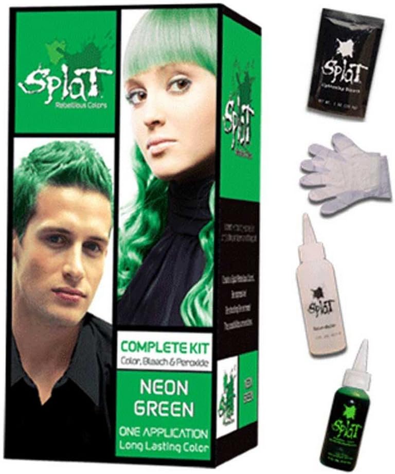 Splat Complete/Semi Permanent Hair Colour Kit Neon Green