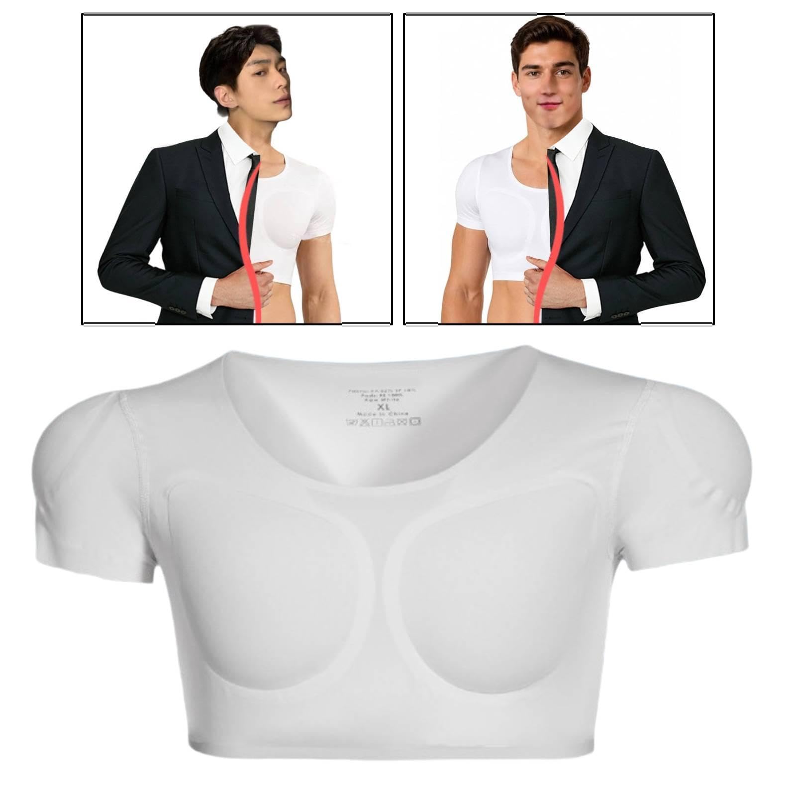 Camiseta Acolchada para Hombre, Camiseta Invisible para Realzar El Físico con Módulo de, Nailon Cómodo para Cosplay, Fiestas Y Uso Diario, Mangas Cortas, M