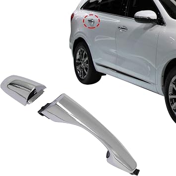 Priprilod Rear Passenger Right Side Chrome Outside Door Handle Compatible with Kia Sorento EX LX 2015-2020#82661-C5010 83662-C5010