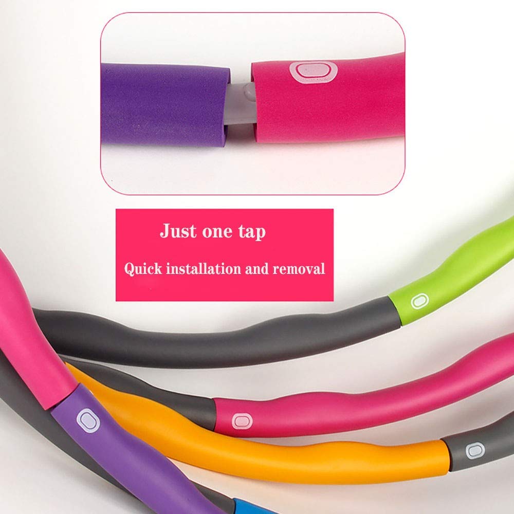 Hula Hoop in 8 sezioni Cerchio assemblare Hoop per Esercizio Fitness Imbottito Fitness Hula Hoop per Perdere di Peso e ridurre Il girovita, Aerobica