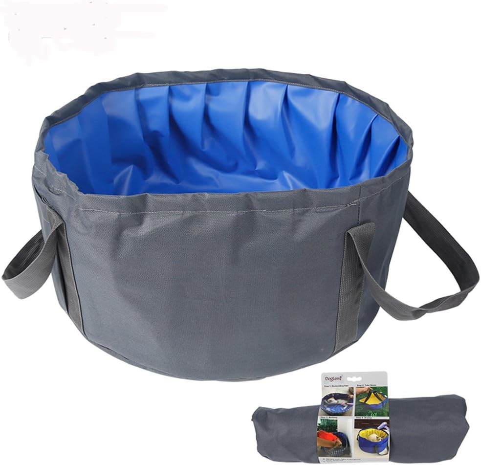 ELEOPTION® Foldable Cats Swimming Pool Bathing Tub Portable Pet Dogs Bathtub Wash Tub for Small Dogs and Cats (Blue)