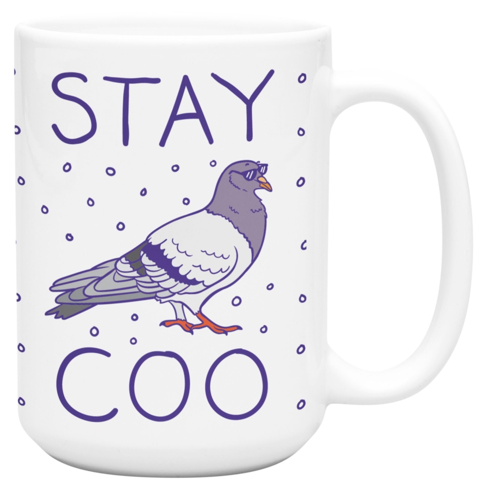 LookHUMAN Pigeon Coffee Mug - Funny Coffee Mugs Adult Humor Double-Sided Print Ceramic Coffee Cups as Punny Gifts