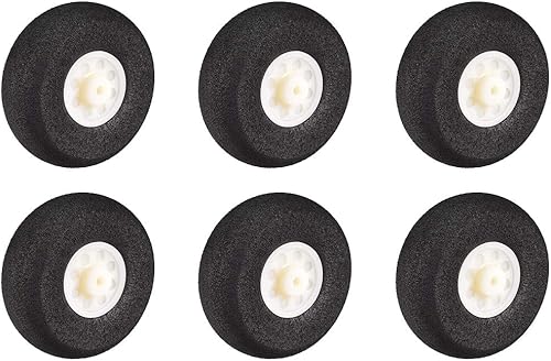 uxcell Ruedas de avión RC - 6 ruedas de esponja de avión RC de 1.5 pulgadas x 0.08 pulgadas