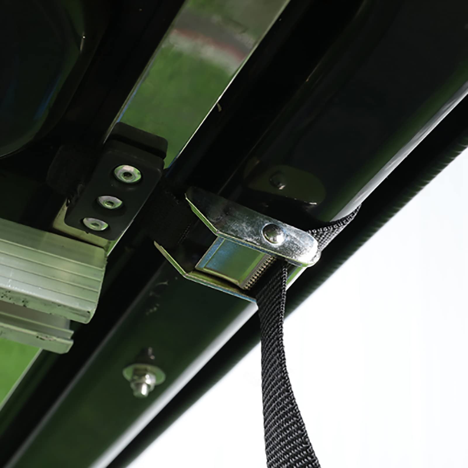 Tenda da Tetto Esterno a Guscio Rigido per Campeggio Fuoristrada 3-4 Persone Veicolo Pop Up SUV Camion Via Terra con Scaletta, Tenda da Tetto a Guscio Rigido per Auto Camion SUV Campeggio Viaggi
