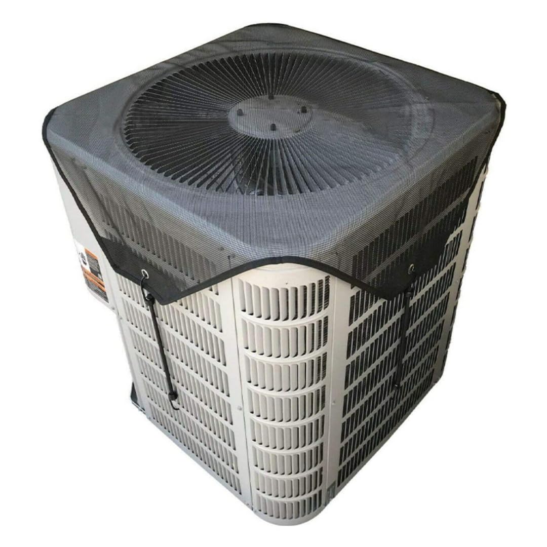 Jianaiyangiwq Black Outdoor Air Conditioner Cover - Breathable Resin Mesh External Unit Protector(,81 * 81Cm（32 * 32In）)